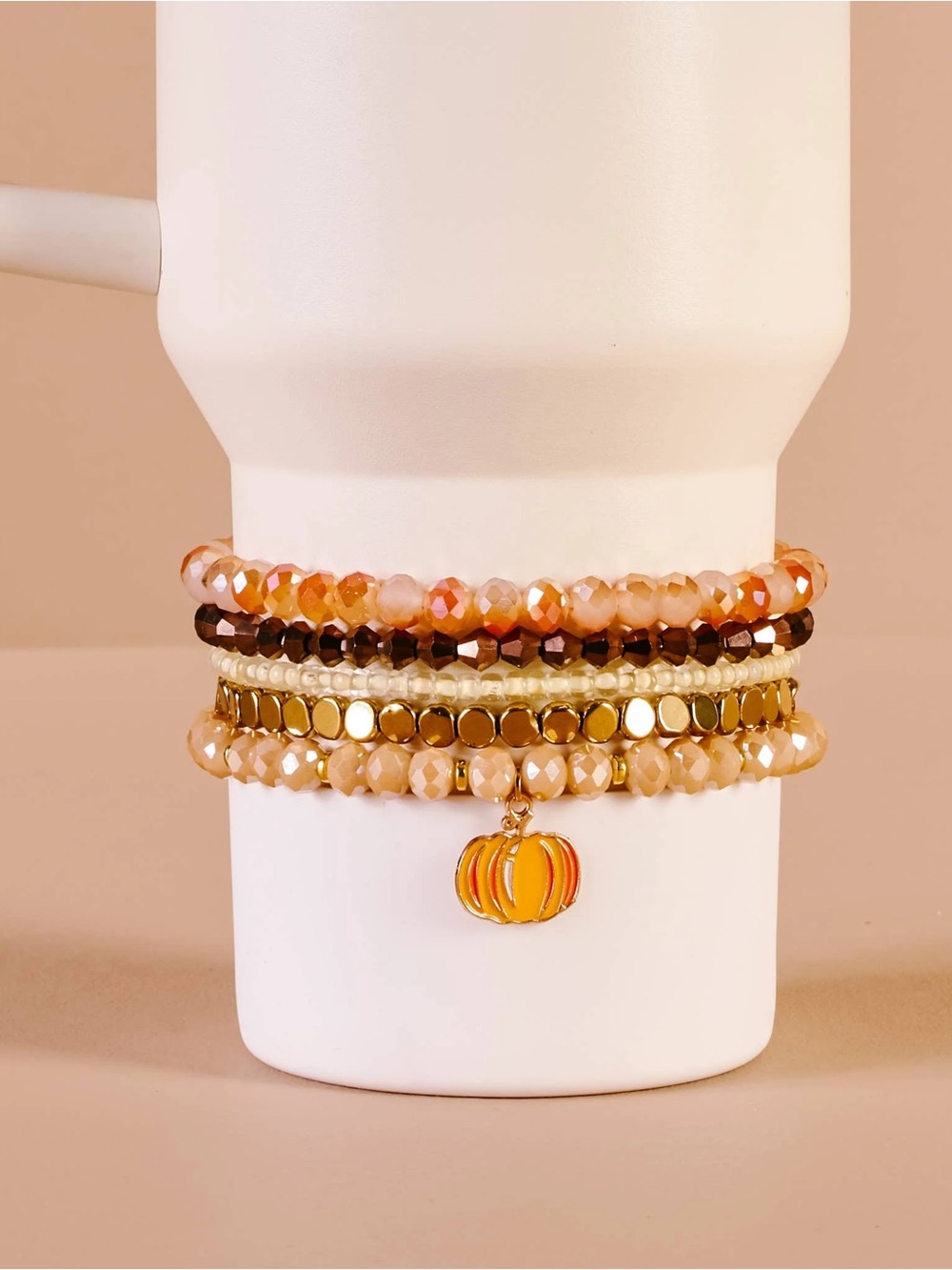 Tumbler Bracelet Stack-Autumn Glow